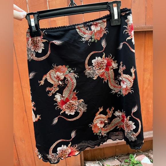 Urban Outfitters UK Mesh Dragon Mini Skirt - Picture 2 of 4